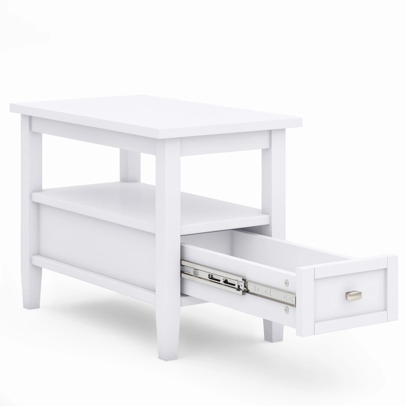 Table d'appoint en bois massif de 14 pouces de large
