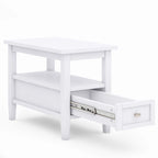 Table d'appoint en bois massif de 14 pouces de large