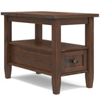 Table d'appoint en bois massif de 14 pouces de large