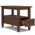 Table d'appoint en bois massif de 14 pouces de large