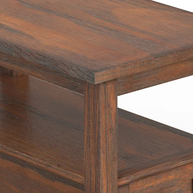 Table d'appoint en bois massif de 14 pouces de large