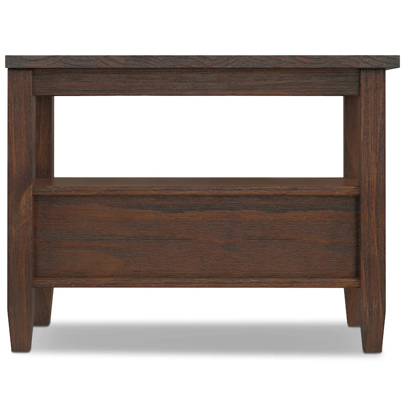 Table d'appoint en bois massif de 14 pouces de large
