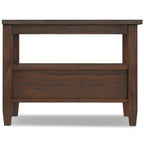 Table d'appoint en bois massif de 14 pouces de large