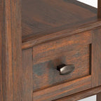 Table d'appoint en bois massif de 14 pouces de large