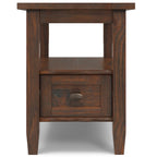 Table d'appoint en bois massif de 14 pouces de large
