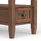 Table d'appoint en bois massif de 14 pouces de large
