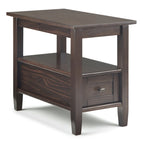 Table d'appoint en bois massif de 14 pouces de large