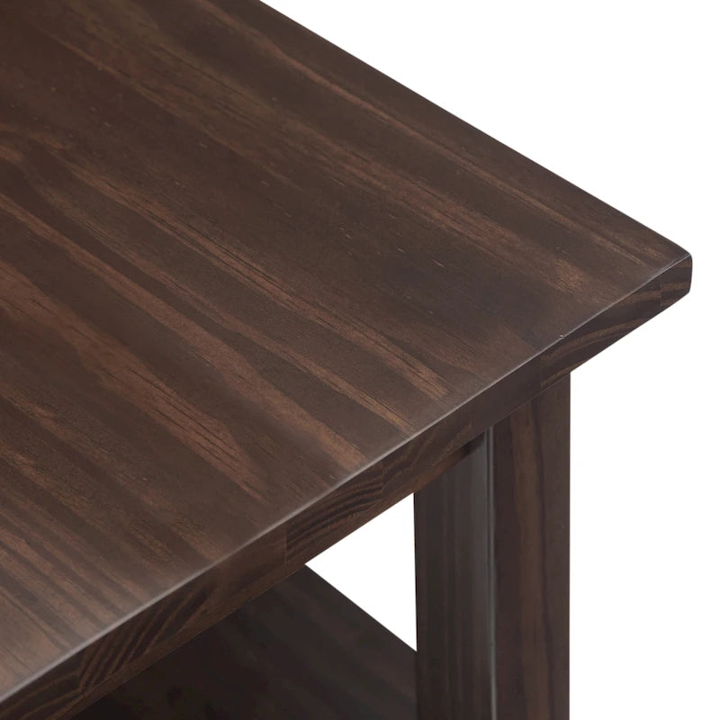 Table d'appoint en bois massif de 14 pouces de large