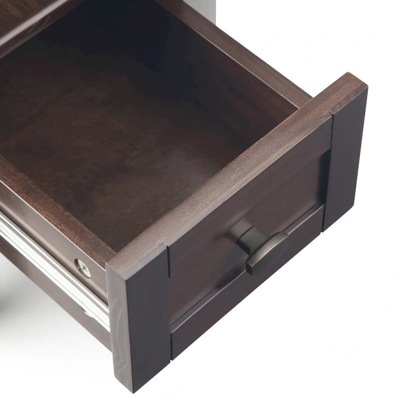 Table d'appoint en bois massif de 14 pouces de large