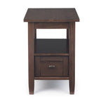 Table d'appoint en bois massif de 14 pouces de large