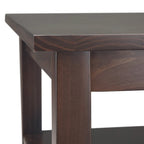 Table d'appoint en bois massif de 14 pouces de large