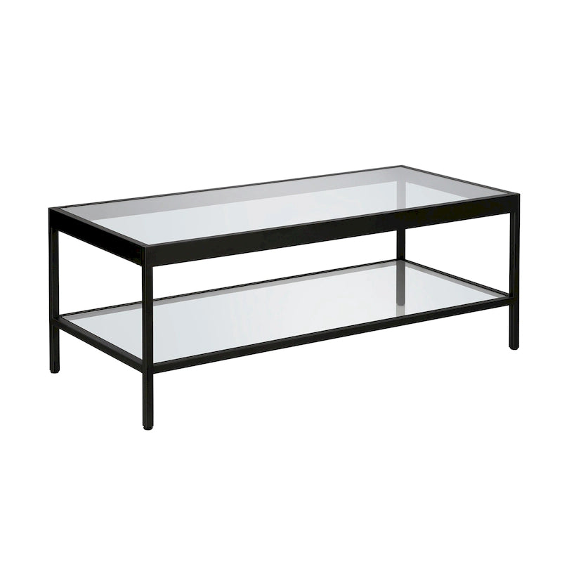 Table basse en métal et verre
