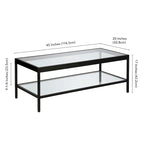 Table basse en métal et verre