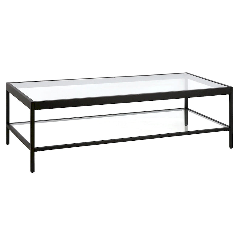 Table basse en métal et verre