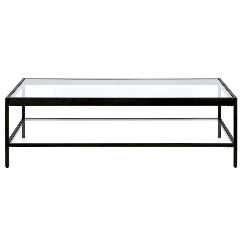 Table basse en métal et verre
