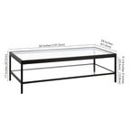 Table basse en métal et verre