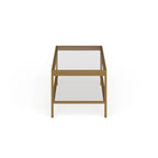 Table basse en métal et verre