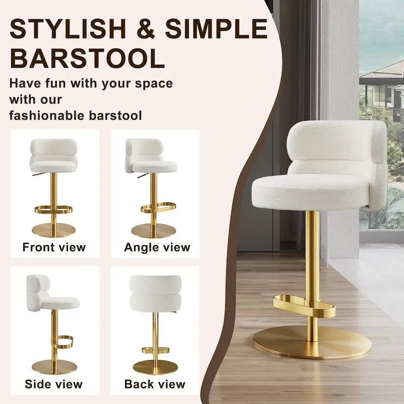 Tabouret de bar en velours