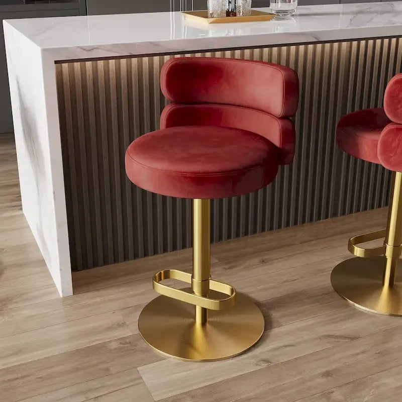 Tabouret de bar en velours