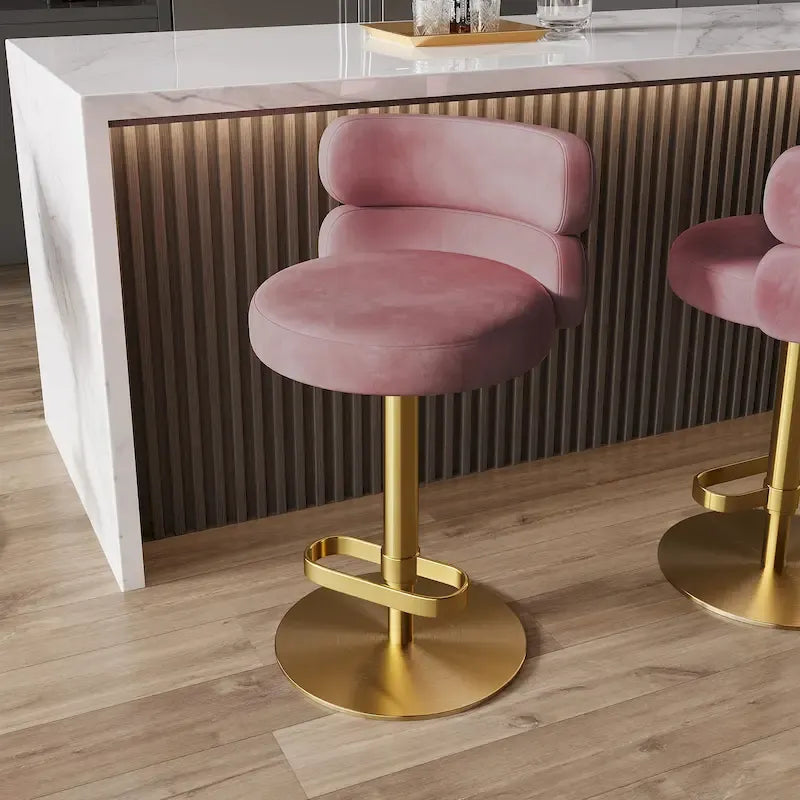 Tabouret de bar en velours