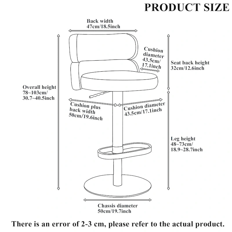 Tabouret de bar en velours