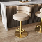 Tabouret de bar en velours