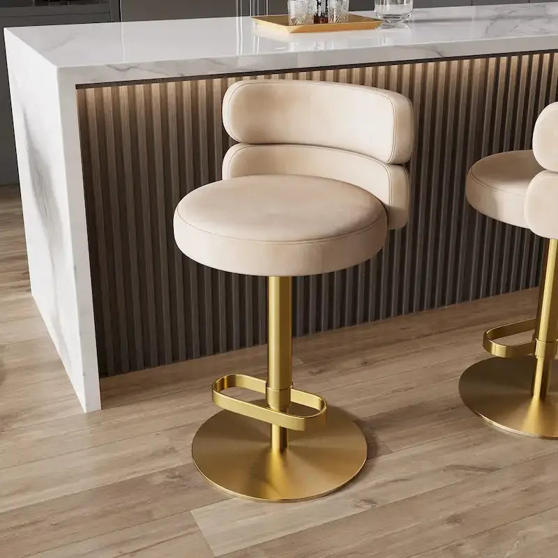 Tabouret de bar en velours