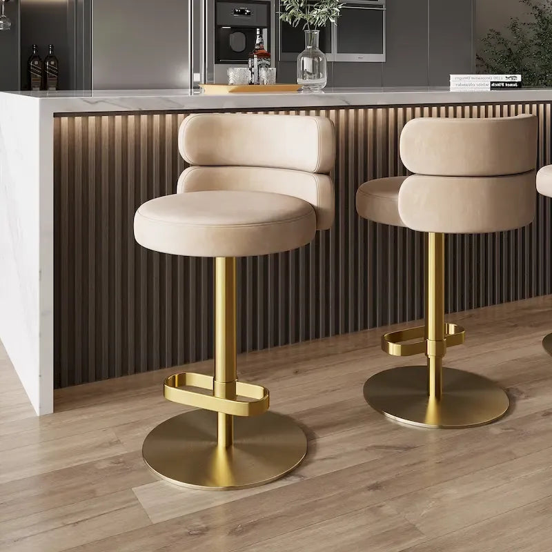 Tabouret de bar en velours