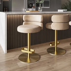 Tabouret de bar en velours