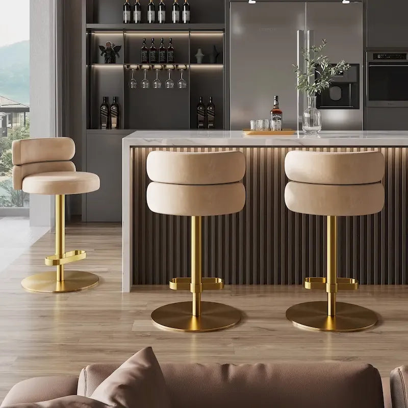 Tabouret de bar en velours
