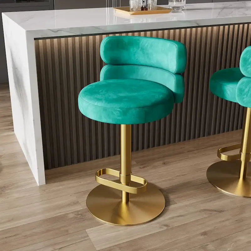 Tabouret de bar en velours