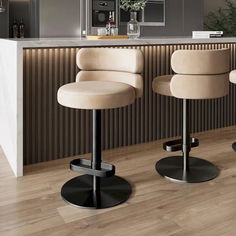 Tabouret de bar en velours