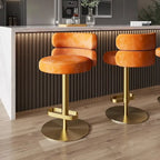Tabouret de bar en velours