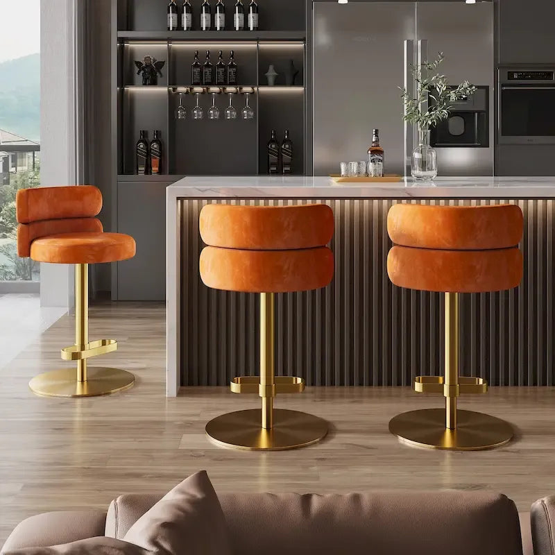 Tabouret de bar en velours