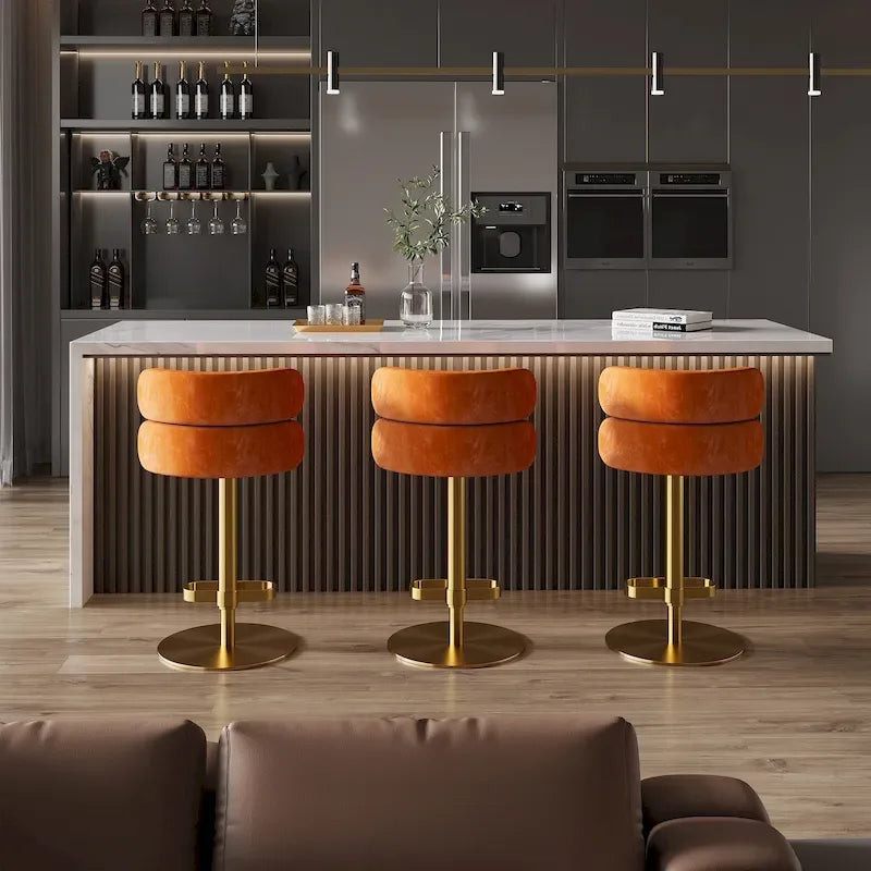 Tabouret de bar en velours