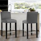 Tabourets de bar hauteur comptoir, lot de 2, hauteur d'assise 66 cm, avec dossier
