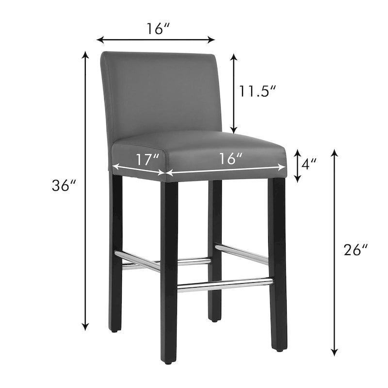 Tabourets de bar hauteur comptoir, lot de 2, hauteur d'assise 66 cm, avec dossier