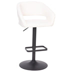 Tabouret de bar pivotant moderne réglable en hauteur avec repose-pieds