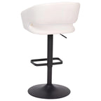 Tabouret de bar pivotant moderne réglable en hauteur avec repose-pieds