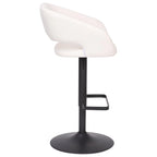 Tabouret de bar pivotant moderne réglable en hauteur avec repose-pieds