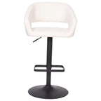 Tabouret de bar pivotant moderne réglable en hauteur avec repose-pieds