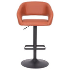 Tabouret de bar pivotant moderne réglable en hauteur avec repose-pieds