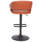 Tabouret de bar pivotant moderne réglable en hauteur avec repose-pieds