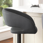 Tabouret de bar pivotant moderne réglable en hauteur avec repose-pieds