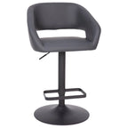 Tabouret de bar pivotant moderne réglable en hauteur avec repose-pieds