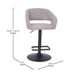 Tabouret de bar pivotant moderne réglable en hauteur avec repose-pieds