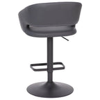 Tabouret de bar pivotant moderne réglable en hauteur avec repose-pieds