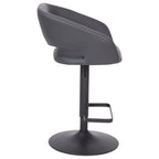 Tabouret de bar pivotant moderne réglable en hauteur avec repose-pieds
