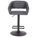 Tabouret de bar pivotant moderne réglable en hauteur avec repose-pieds