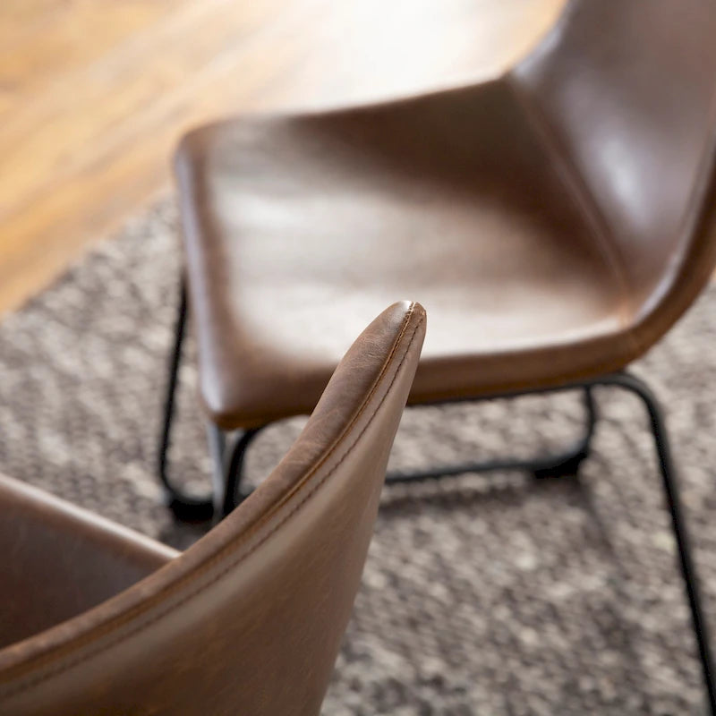 Chaise de salle à manger en similicuir